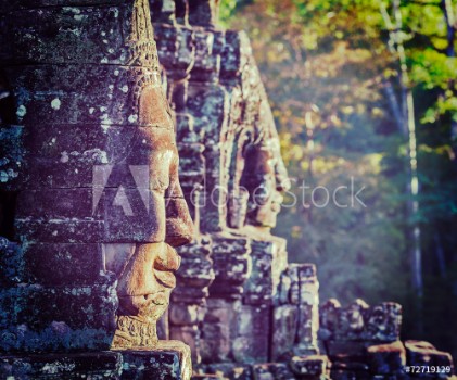 Picture of Faces of Bayon temple Angkor Cambodia